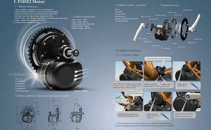 TSDZ2B 500W Motor Kit